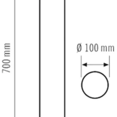 LED-Pollerleuchte ESYLUX ALVA BL DALI, 7W 3000K Ø100×700mm IP65 an, klar 