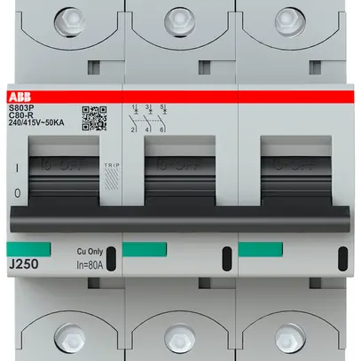 Disgiuntore ABB S803P-C80-R 3P 400V C-80A 50kA 4.5UM 
