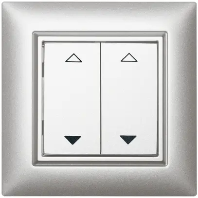 Pulsante RF AP ALADIN EnOcean EDIZIOdue, 2-volte, grigio chiaro, V/Λ 