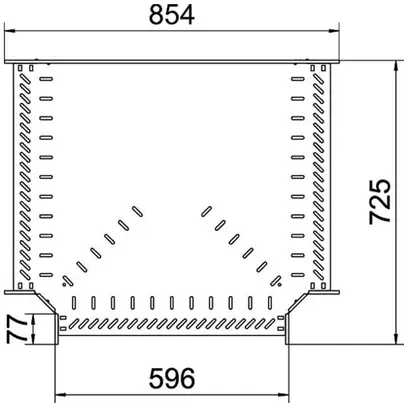 Pezzo a T BET RT 60×600mm acciaio zincato a caldo per immersione 
