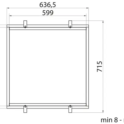 Telaio da incasso Legrand DIANA acciaio 637×650×66mm bianco 