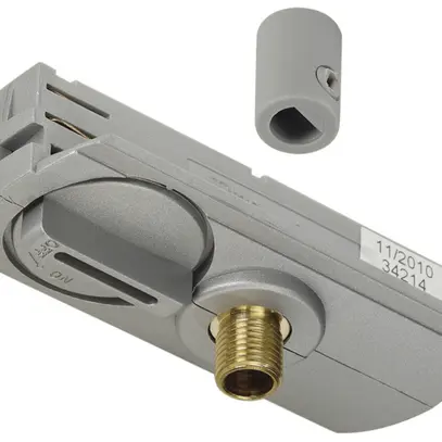 Adaptateur pour luminaire suspendu SLV pour rail conducteur 1-phase gris argenté 