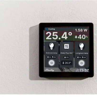 Shelly Android Wall Display black Touchscreen, scene, ctrl apparecchi 