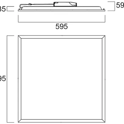 Luminaire panneau LED Sylvania Quantum 28W 4300lm 3000K IP54 VAR 595×595 blanc 