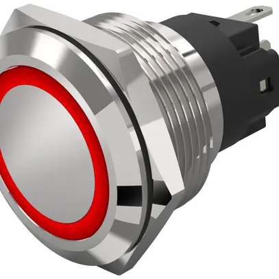 Contact à poussoir lumineux EAO 82 1COM 24V racc.fich.plat Ø22mm encliquetab.ro 