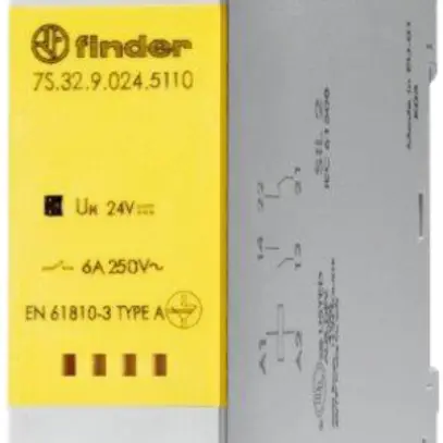 Module de relais Finder avec contacts à guidage forcé, 1 f et 1 o, 6A, 230VAC 