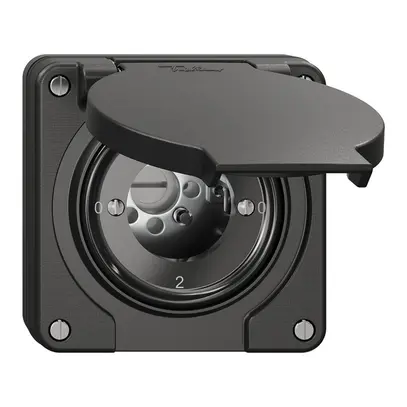 Interruttore rotativo NUP NEVO, 2/1 L, senza cilindro, KS, 0-1-0-2, nero 