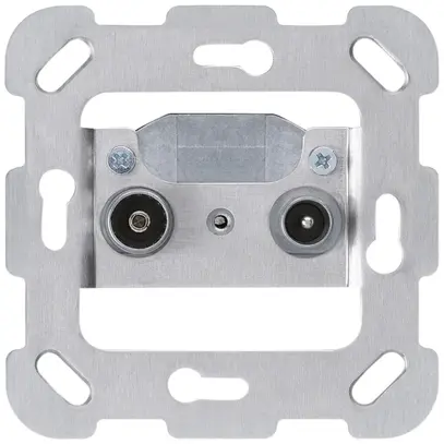 Inserto per presa di passaggio R/TV Hager 14dB con piastra di fissaggio 