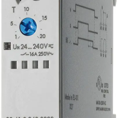 Relais temporisé AMD Finder 80.41, 1C 16A 24…240VAC/DC retardé au déclenchement 