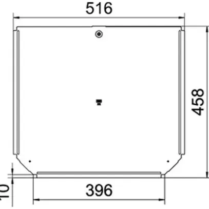 Couvercle BET RTD pour pièce en T 400mm acier fin A4 brut 