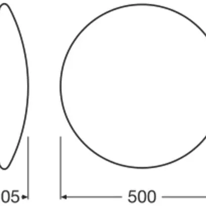 Plafoniera/applique LED CIRCULAR 19/30/42W 3500lm 4000K IP44/IP20 Ø500 bianco 