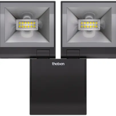 Projecteur LED Theben theLeda S20L, 20W 1680lm 4000K, noir 