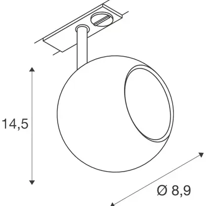 Spot SLV LIGHT EYE 90 GU10 1×6W DIM AD1PH Ø89mm weiss 