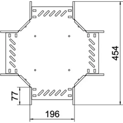 Pièce en croix BET RK 85×200mm acier galvanisé à chaud 