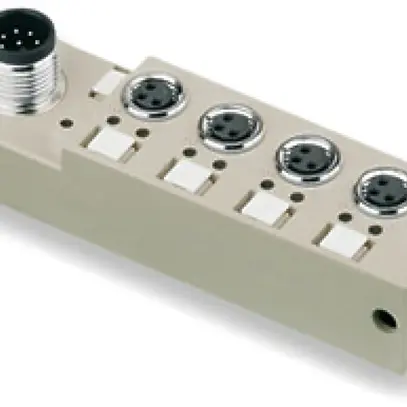 Distributeur Weidmüller SAI-4-S M8 long avec sortie M12, 4 prises 3L M8 