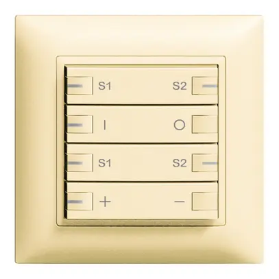 Dimmer INC ZEP 2c/4t staz c/sec.ON-OFF scena EDIZIOdue vanille 