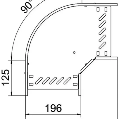 Coude BET RB 90° 110×200mm acier galvanisé à chaud 