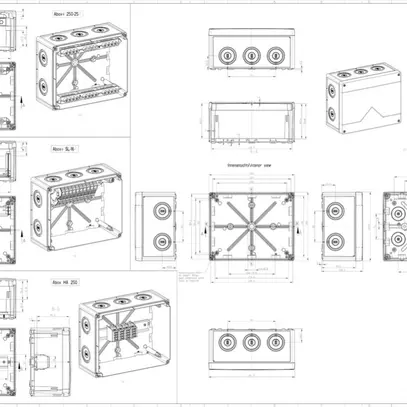 Boîte de dérivation AP Spelsberg Abox 250-25² 202×252×120mm IP66 gr 