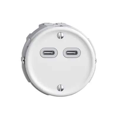Presa USB 18W 2×tipo C Feller STANDARDdue Q 230V 3600mA bianco 