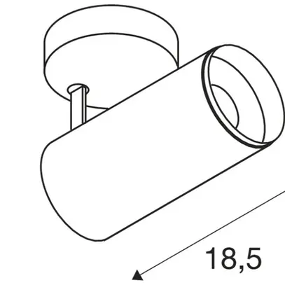 Spot LED SLV NUMINOS SPOT M PHASE 20W 1925lm 2700K 24° Ø85×185mm blanc 