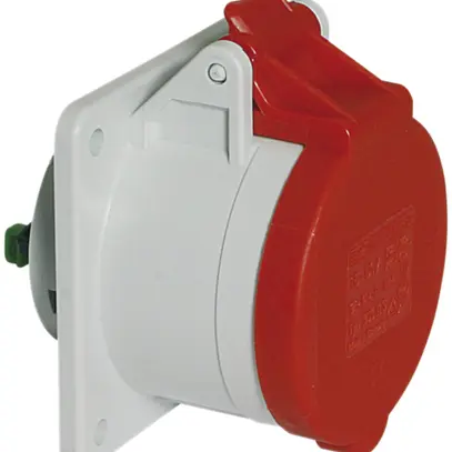 Presa INS CEE Bals 5P 16A 400V 6h rosso IP44 nich.QC dirit. 