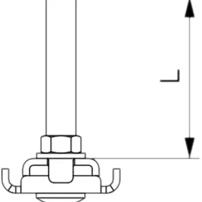 Boulon de séparation Bettermann TB/GR55, pour caniveau à grille 