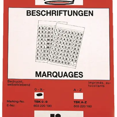 Marquage Plica TBK 0…9 carnet à 810 pcs 
