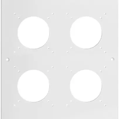 Plaque de montage ENC 4×2 Feller NEVO, pour combinaison, avec 8×NUP, blanc 