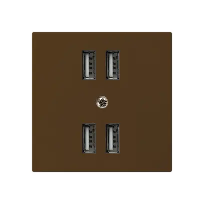 Presa 4×USB kallysto A 2400mA marrone 