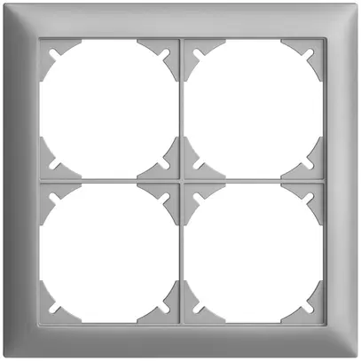 Cadre de recouvrement EDIZIOdue 2×2 silver 