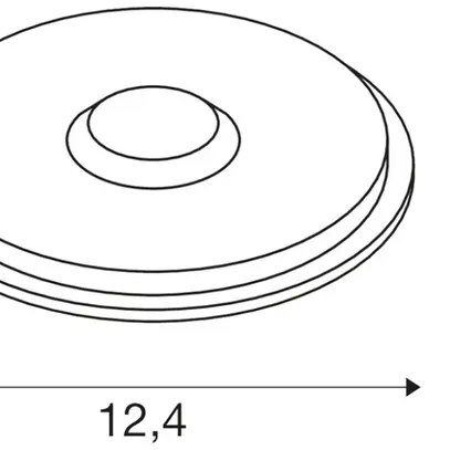 Luminaire de sol LED SLV BIG PLOT 4.9W 540lm 3000K Ø124×16mm, acier fin 