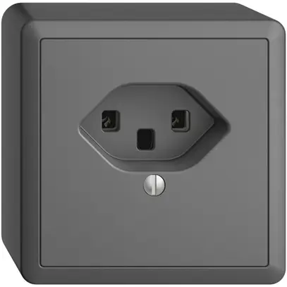 Presa AP EDIZIOdue T23 16A grigio scuro, morsetti a vite 