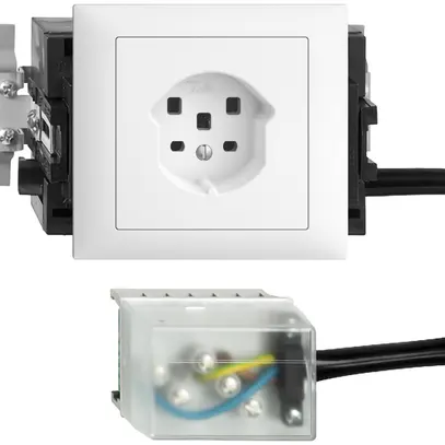 Presa INS EDIZIOdue T25 16A bianco 53mm per Ecobus power 