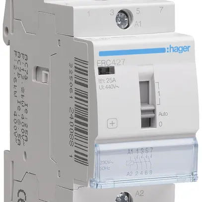 Contattore AMD Hager ERC 230VAC 2 chiusura 2 apertura 25A 2UM 
