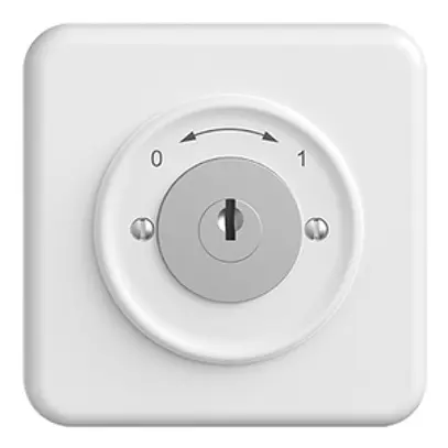 Contact pivotant ENC 0<-->1 STANDARDdue blanc avec serrure de sûreté 