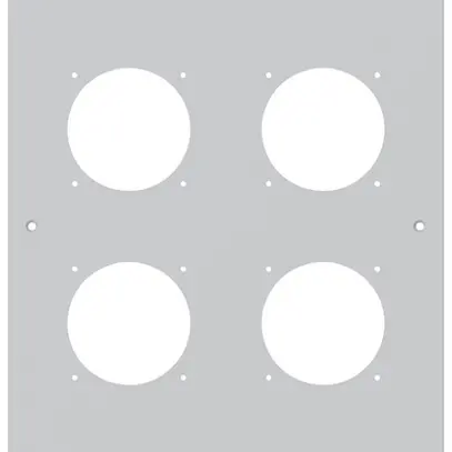 UP-Montageplatte robusto 4×2 Aluminium, grau 