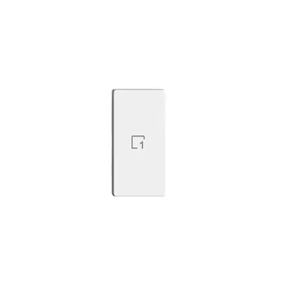 Pulsante 1/2 INC horiz. Edue Wiser simbolo scena 1 bianco 