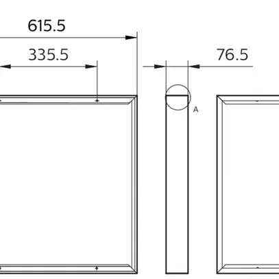 Cadre en saillie Philips RC132Z matière synthétique 615.5×615.5×76.5mm blanc 