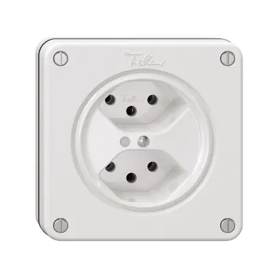 Presa NUPU NEVO, 2×T13, c.LED, bianco 