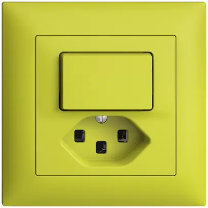 Combinazione INC A-R/1L+T23 16A EDIZIOdue lemon 