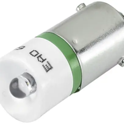 Single-LED BA9s 24VAC/DC 7mA per EAO 04/44, verde 
