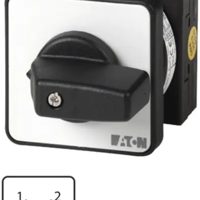 Interruttore rotativo INS Eaton T0-1-8220/E, 20A/690V 1L, incassato, "1-2" 