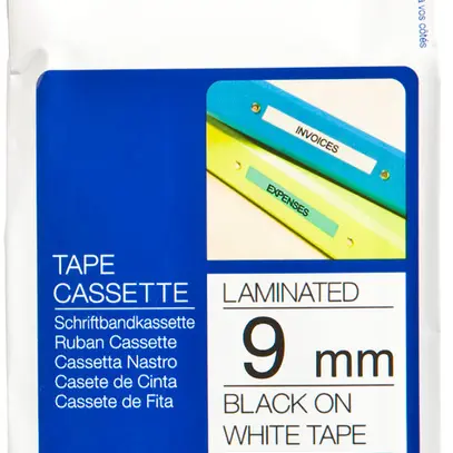 Cassette ruban Brother TZe-221 9mm×8m, blanc/noir 