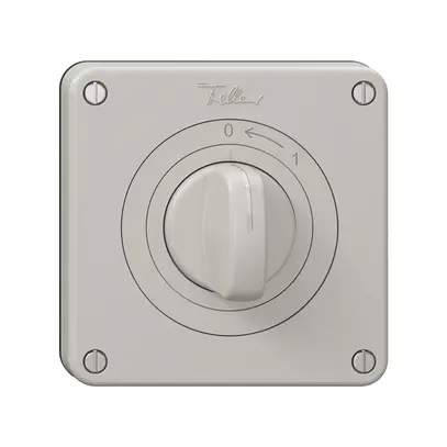 Contact pivotant NEVO N.CO avec manette, KS, 0 <- 1, gris clair 