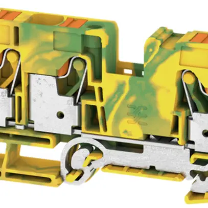 Schutzleiter-Reihenklemme Weidmüller A3C PUSH IN 16mm² 3 Anschlüsse grün/gelb 