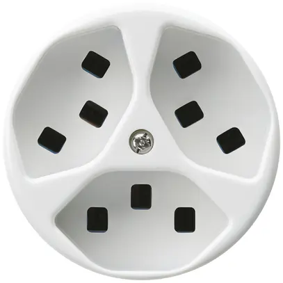 Presa Hager basico 3×tipo 23 A bianco 