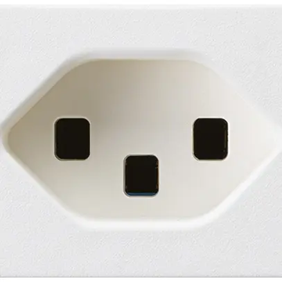 Presa INS FLF Hager tipo 23 bianco con morsetti a innesto 