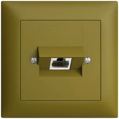 Prise ENC 1×RJ45/s 4P ITplus EDIZIOdue olive 