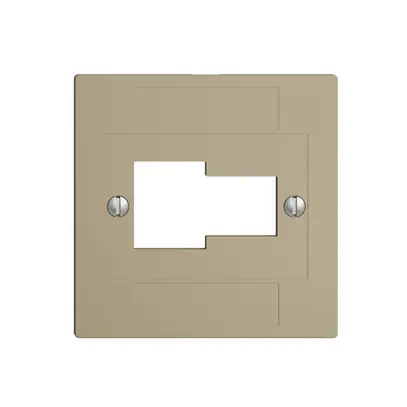 Placca frontale 1×TT,1×RJ45 vanille, ITplus ITM EDIZIOdue 