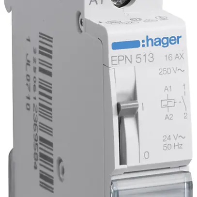 Teleruttore Hager 1UM 24VAC 12VDC 0 apertura 1 chiusura 0 invertitore 